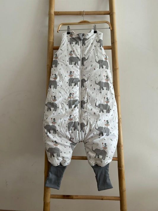 Saco dormir 2 a 3 años con pies algodón estampado y polar tog 2.5 Sin Mangas
