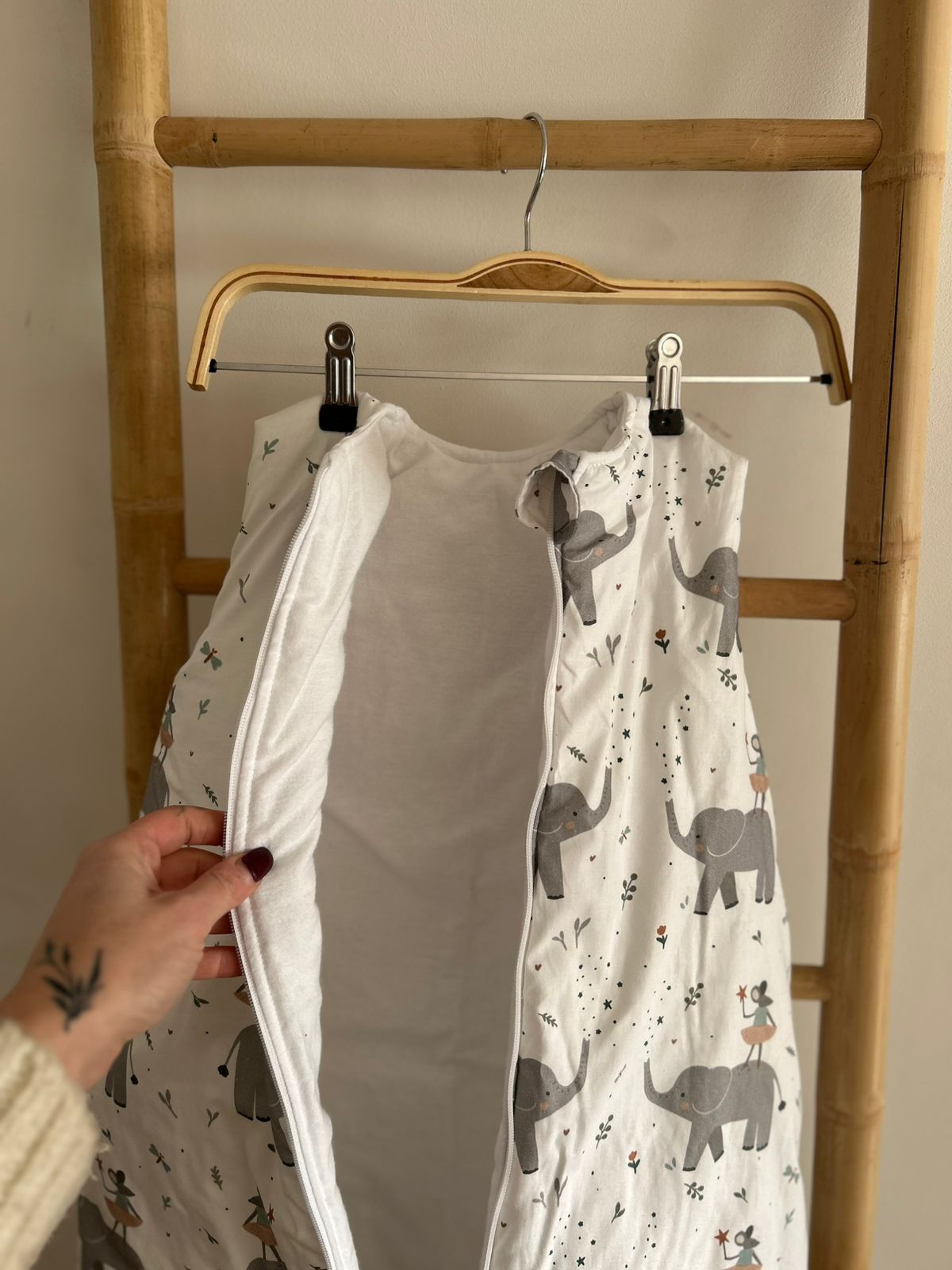Saco dormir gota  6 a 12 meses algodon estampado tog 1.0 Sin Mangas