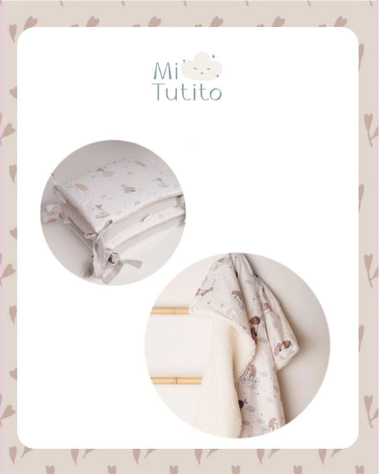 Pack Bumper y Manta Corderito Estampados