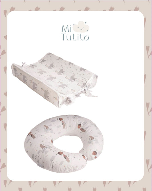 Pack Mudador y Cojin lactancia Estampado